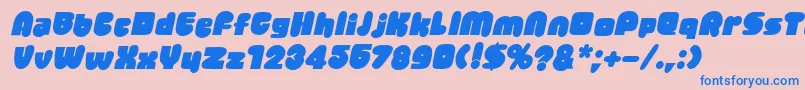 JellybeanItalic Font – Blue Fonts on Pink Background