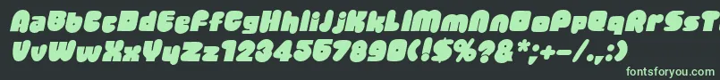 JellybeanItalic Font – Green Fonts on Black Background