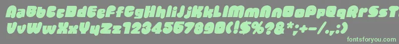 JellybeanItalic Font – Green Fonts on Gray Background