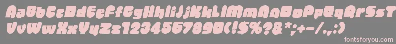 JellybeanItalic Font – Pink Fonts on Gray Background