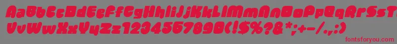 JellybeanItalic Font – Red Fonts on Gray Background