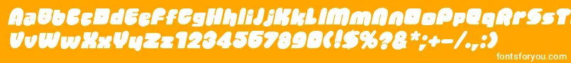 JellybeanItalic Font – White Fonts on Orange Background