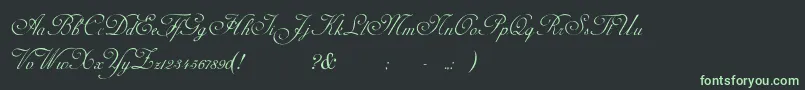 Шрифт AdinekirnbergS – зелёные шрифты на чёрном фоне