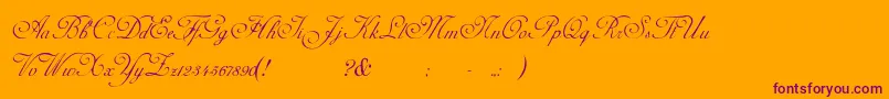 fuente AdinekirnbergS – Fuentes Moradas Sobre Fondo Naranja