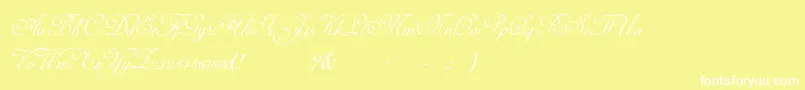 AdinekirnbergS Font – White Fonts on Yellow Background