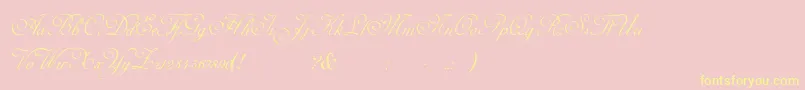 AdinekirnbergS Font – Yellow Fonts on Pink Background