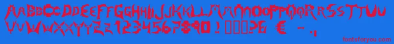 Magehunter Font – Red Fonts on Blue Background