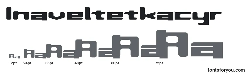 Размеры шрифта Inaveltetkacyr