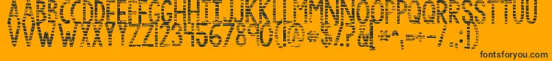 Kgbythegraceofgod-fontti – mustat fontit oranssilla taustalla