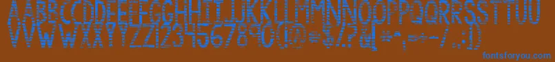 Kgbythegraceofgod Font – Blue Fonts on Brown Background