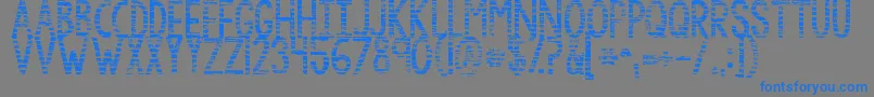 フォントKgbythegraceofgod – 灰色の背景に青い文字