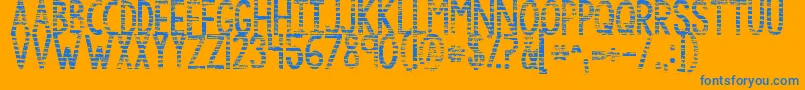 Шрифт Kgbythegraceofgod – синие шрифты на оранжевом фоне