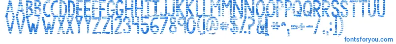 Шрифт Kgbythegraceofgod – синие шрифты