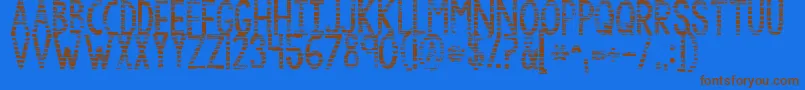 Kgbythegraceofgod Font – Brown Fonts on Blue Background