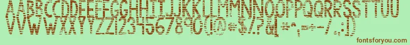 Kgbythegraceofgod Font – Brown Fonts on Green Background