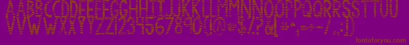 Шрифт Kgbythegraceofgod – коричневые шрифты на фиолетовом фоне