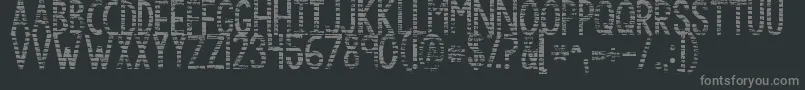 Шрифт Kgbythegraceofgod – серые шрифты на чёрном фоне
