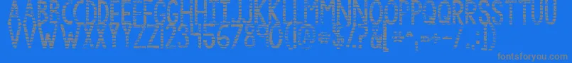 Kgbythegraceofgod Font – Gray Fonts on Blue Background
