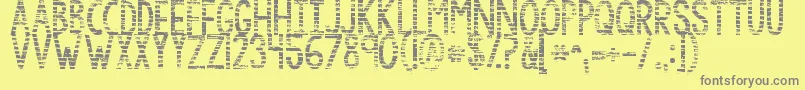 Kgbythegraceofgod Font – Gray Fonts on Yellow Background