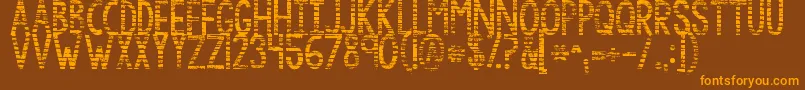 Kgbythegraceofgod Font – Orange Fonts on Brown Background