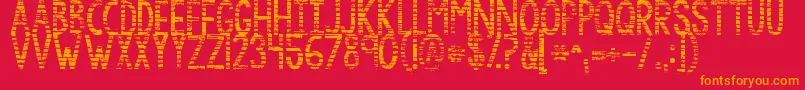 Kgbythegraceofgod Font – Orange Fonts on Red Background