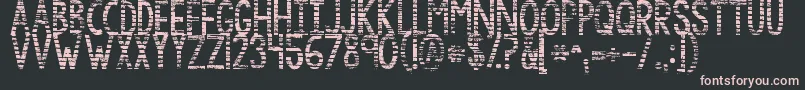 Шрифт Kgbythegraceofgod – розовые шрифты на чёрном фоне
