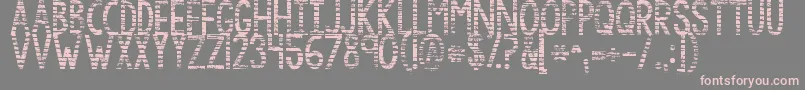 フォントKgbythegraceofgod – 灰色の背景にピンクのフォント