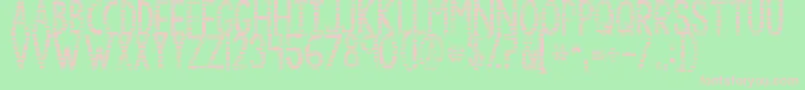 Шрифт Kgbythegraceofgod – розовые шрифты на зелёном фоне