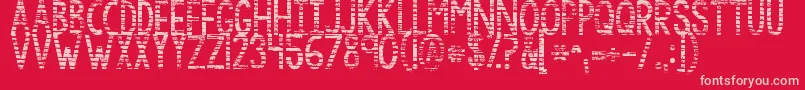 Kgbythegraceofgod Font – Pink Fonts on Red Background