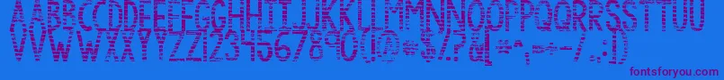 Шрифт Kgbythegraceofgod – фиолетовые шрифты на синем фоне