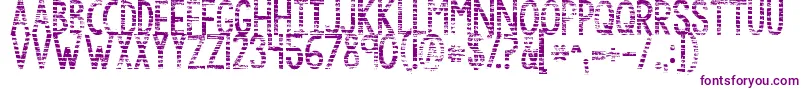 Czcionka Kgbythegraceofgod – fioletowe czcionki na białym tle