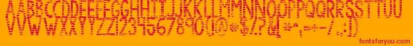 Шрифт Kgbythegraceofgod – красные шрифты на оранжевом фоне