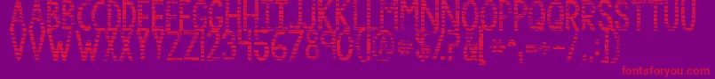 Fonte Kgbythegraceofgod – fontes vermelhas em um fundo violeta