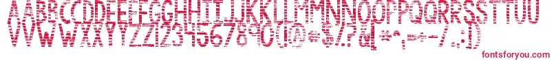 Kgbythegraceofgod-fontti – punaiset fontit valkoisella taustalla