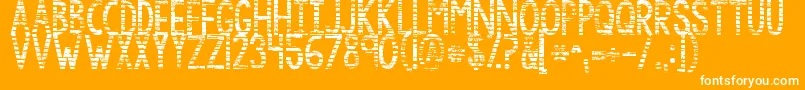 Шрифт Kgbythegraceofgod – белые шрифты на оранжевом фоне