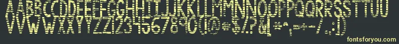 Kgbythegraceofgod Font – Yellow Fonts on Black Background