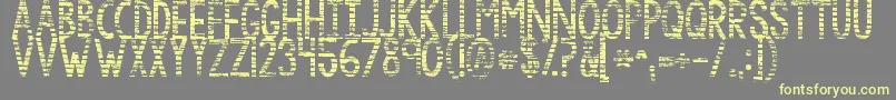Kgbythegraceofgod Font – Yellow Fonts on Gray Background