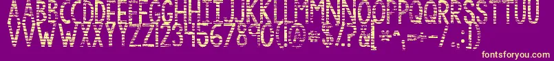 Kgbythegraceofgod Font – Yellow Fonts on Purple Background