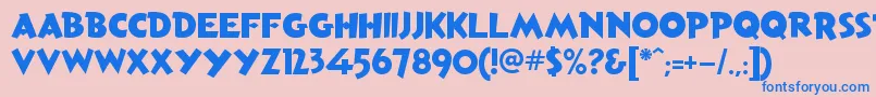 AndersonTorchyTheBatteryBoy Font – Blue Fonts on Pink Background
