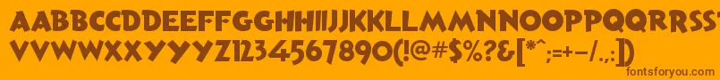 AndersonTorchyTheBatteryBoy Font – Brown Fonts on Orange Background