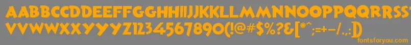 AndersonTorchyTheBatteryBoy Font – Orange Fonts on Gray Background