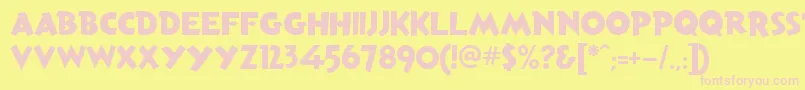 AndersonTorchyTheBatteryBoy Font – Pink Fonts on Yellow Background