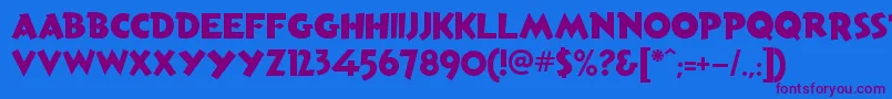 AndersonTorchyTheBatteryBoy-fontti – violetit fontit sinisellä taustalla