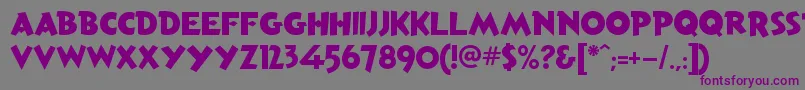 AndersonTorchyTheBatteryBoy Font – Purple Fonts on Gray Background