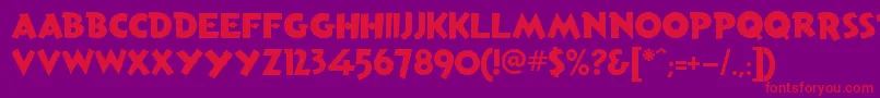 AndersonTorchyTheBatteryBoy Font – Red Fonts on Purple Background