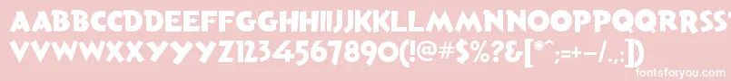 AndersonTorchyTheBatteryBoy Font – White Fonts on Pink Background