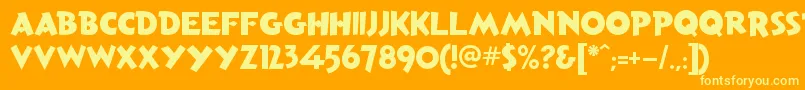 AndersonTorchyTheBatteryBoy Font – Yellow Fonts on Orange Background