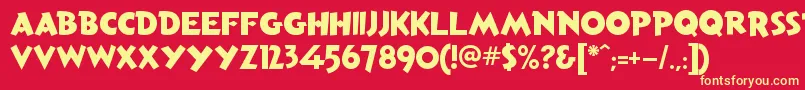 AndersonTorchyTheBatteryBoy Font – Yellow Fonts on Red Background