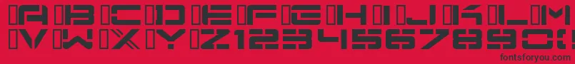 Nuscmu Font – Black Fonts on Red Background