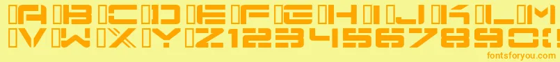 Nuscmu Font – Orange Fonts on Yellow Background